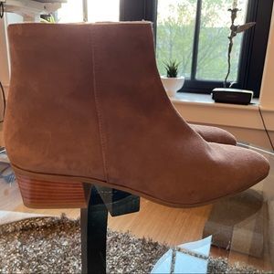 Khaki suede Aquatalia booties. Never worn